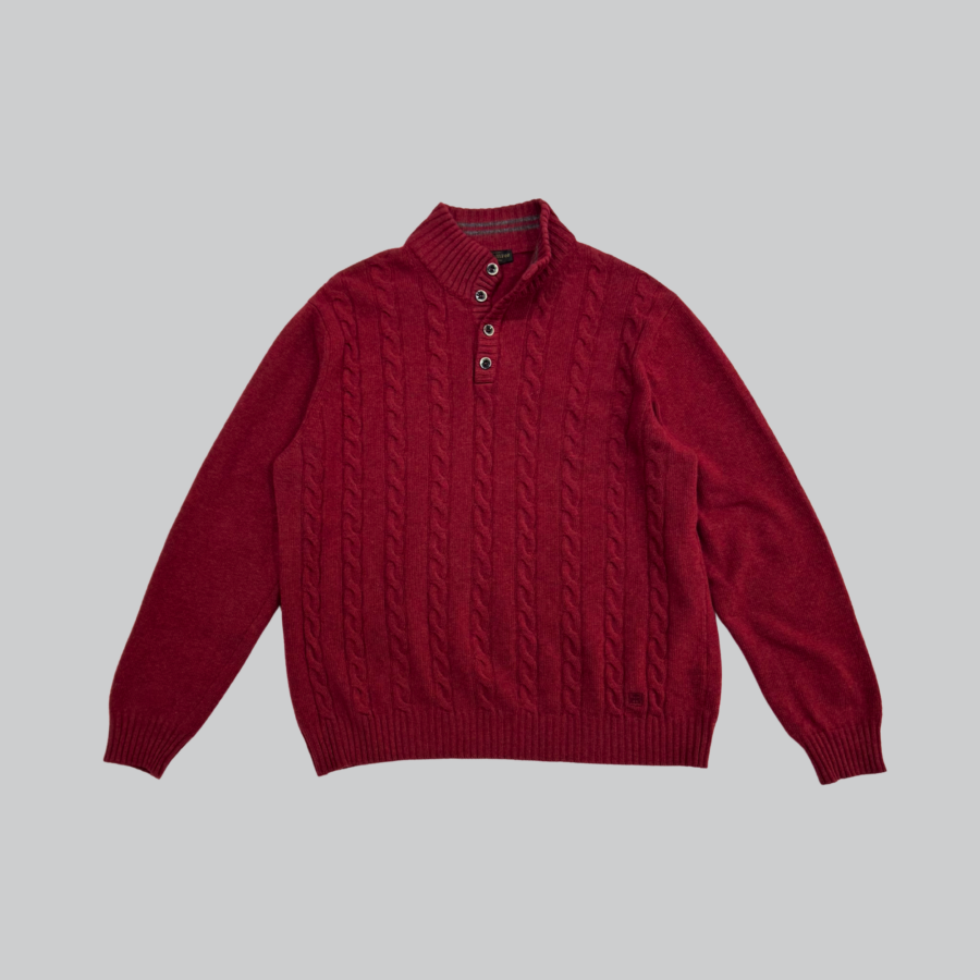 Pull Col Boutonné en Laine - Corneliani